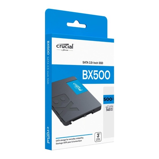Crucial Internal SSD 500GB SATA (BX500) | Mega Jaipur